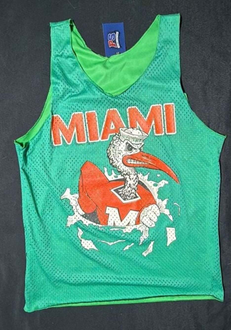 Vintage Miami Hurricanes Reversible Mesh Basketball Jersey
